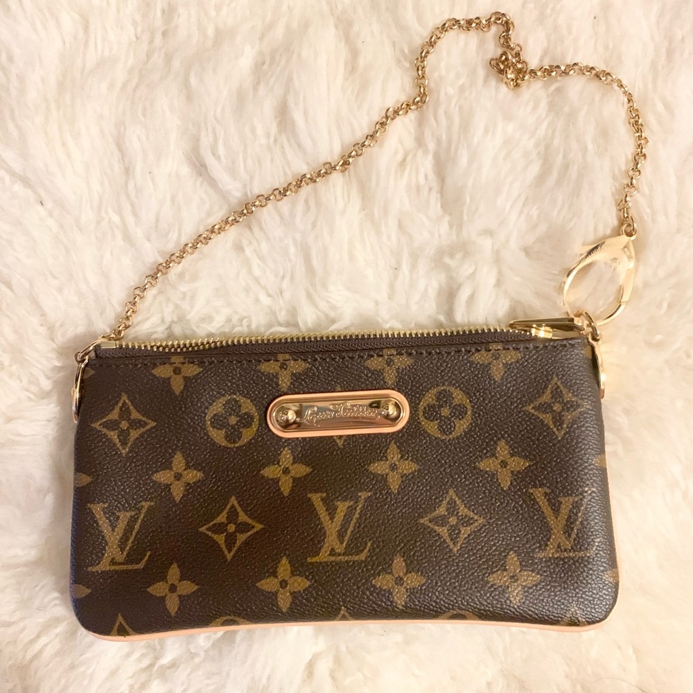 LOUIS VUITTON Monogram Mini Canvas Clutch Bag
